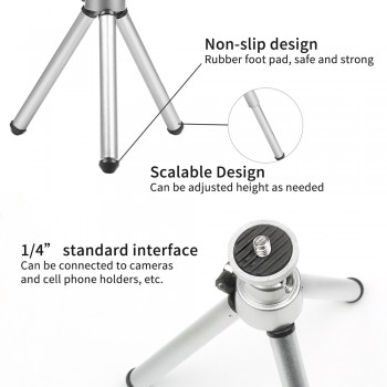 SHOOT Flexible Mini Aluminum Tripod for iPhone X 8 7 6S Xiaomi Samsung Huawei Cell phone Tripod Stand For Mobile Smartphone