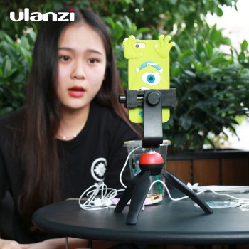 Ulanzi Phone Tripod + Vertical Bracket Smartphone Mount Holder Phone Clip Clipper Tripod Adapter for iPhone Samsung Smart Phones