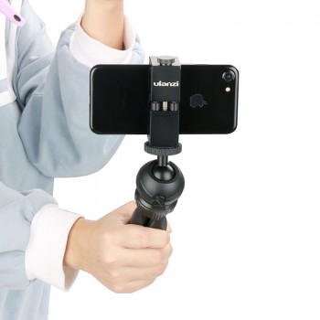 Ulanzi Phone Tripod + Vertical Bracket Smartphone Mount Holder Phone Clip Clipper Tripod Adapter for iPhone Samsung Smart Phones