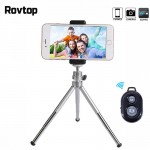 Rovtop Metal Mini Tripod With Phone Holder Remote For Iphone Xiaomi Samsung Android Retractable Tripod Tripod For Digital Camera