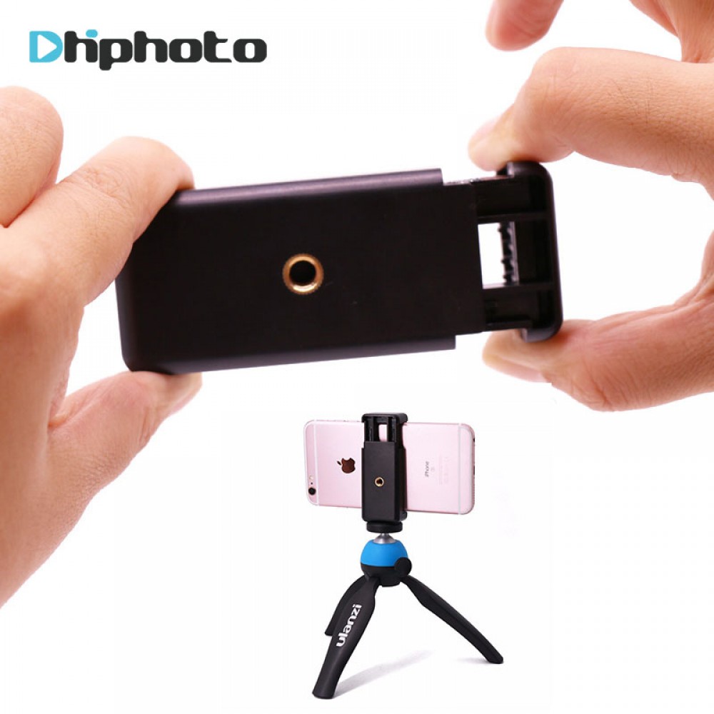 Ulanzi Mobile Phone Clip Clamp Holder,Smartphone Tripod Mount Adapter Universal for iPhone 8 X 7 6 Plus Samsung Galaxy S6