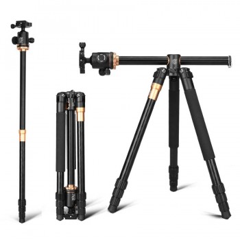 Q999H Professional Camera Tripod 61 Inch Portable Compact Travel Horizontal System Tripod for Canon Nikon Sony SLR DSLR Cameras