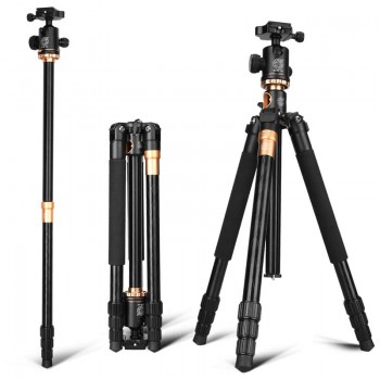 Q999H Professional Camera Tripod 61 Inch Portable Compact Travel Horizontal System Tripod for Canon Nikon Sony SLR DSLR Cameras