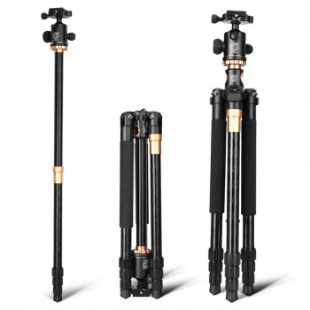 Q999H Professional Camera Tripod 61 Inch Portable Compact Travel Horizontal System Tripod for Canon Nikon Sony SLR DSLR Cameras