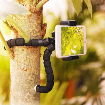 DUSZAKE Flexible Gorillapod Mini Tripod for Phone Camera Accessories Tripod Selfie Stick for iPhone Samsung Xiaomi Huawei Gopro