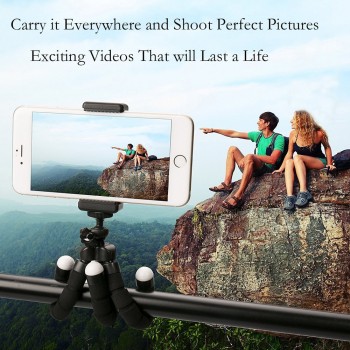 DUSZAKE Flexible Gorillapod Mini Tripod for Phone Camera Accessories Tripod Selfie Stick for iPhone Samsung Xiaomi Huawei Gopro