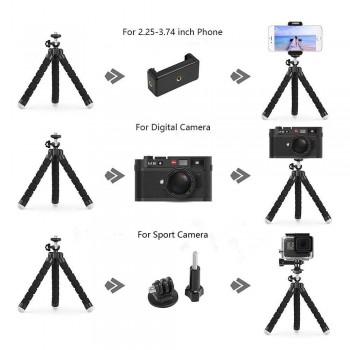 DUSZAKE Flexible Gorillapod Mini Tripod for Phone Camera Accessories Tripod Selfie Stick for iPhone Samsung Xiaomi Huawei Gopro