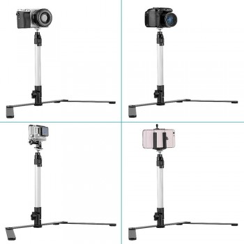 MINIFOCUS 17inch Light Weight Adjustable Camera Table Top Monopod Stand Tripod Support Rig for DSLR, Digital Camera amp; Camcorder