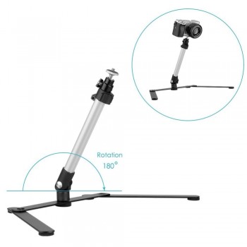 MINIFOCUS 17inch Light Weight Adjustable Camera Table Top Monopod Stand Tripod Support Rig for DSLR, Digital Camera amp; Camcorder