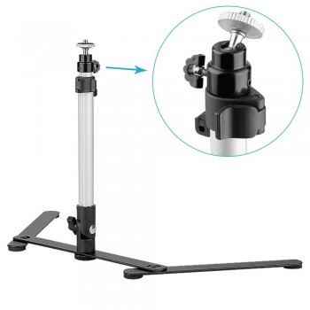 MINIFOCUS 17inch Light Weight Adjustable Camera Table Top Monopod Stand Tripod Support Rig for DSLR, Digital Camera amp; Camcorder