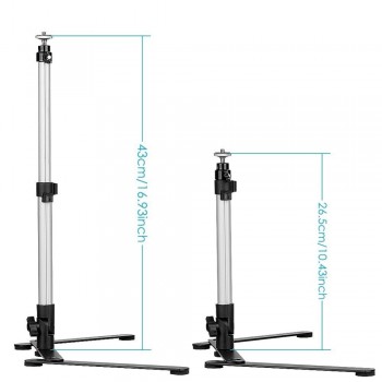 MINIFOCUS 17inch Light Weight Adjustable Camera Table Top Monopod Stand Tripod Support Rig for DSLR, Digital Camera amp; Camcorder