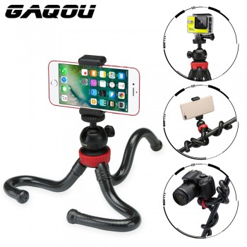 GAQOU Travel Flexible Octopus Mobile Phone Tripod With Holder Adapter for iPhone DSLR Digital Camera Nikon Gopro Mini Gorillapod