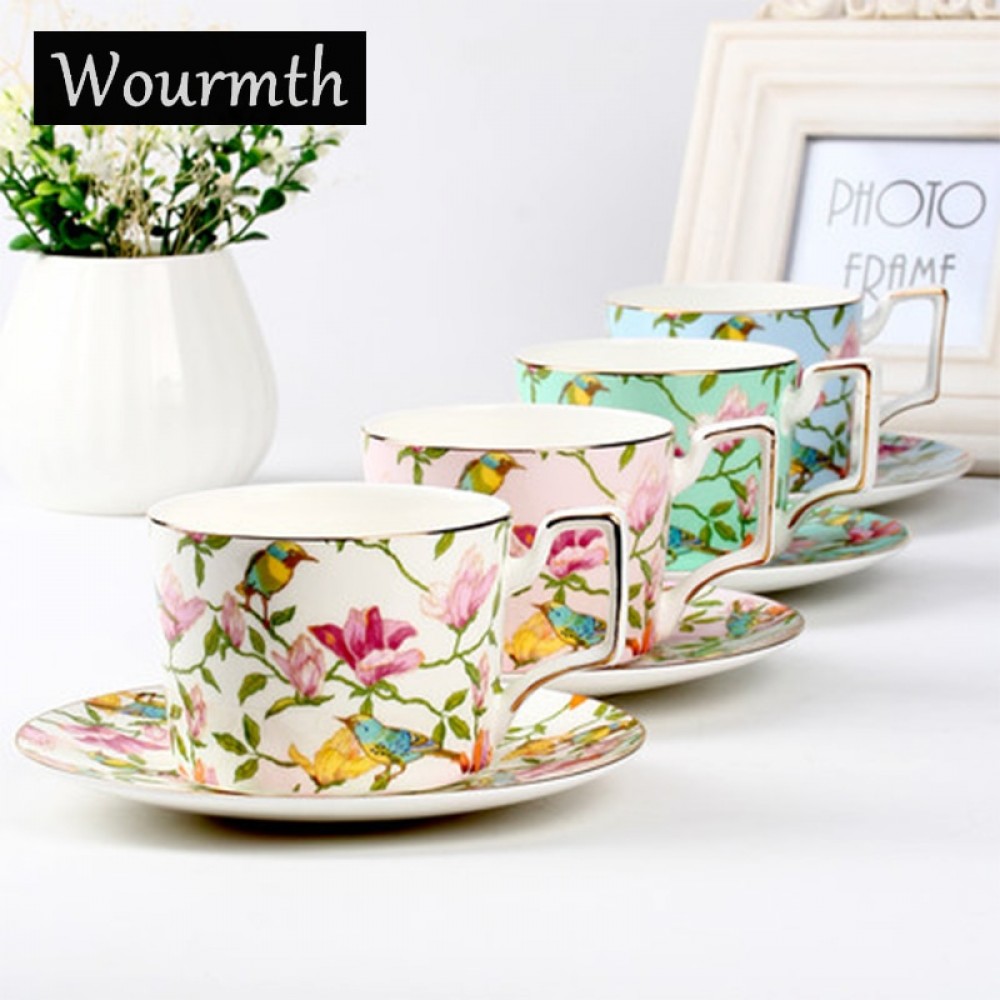 Wourmth single Fashion ceramic coffee cup set quality bone china cup bone china coffee cup disc