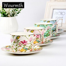 Wourmth single Fashion ceramic coffee cup set quality bone china cup bone china coffee cup disc