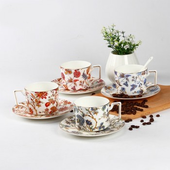 Wourmth single Fashion ceramic coffee cup set quality bone china cup bone china coffee cup disc