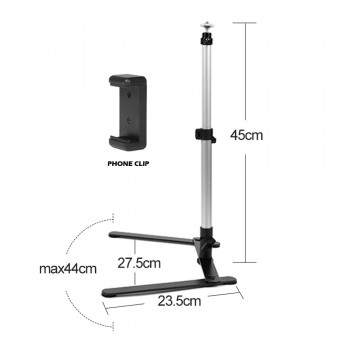 Reversible photo shooting bracket macro camera mobile photography desktop monopod support tripod
