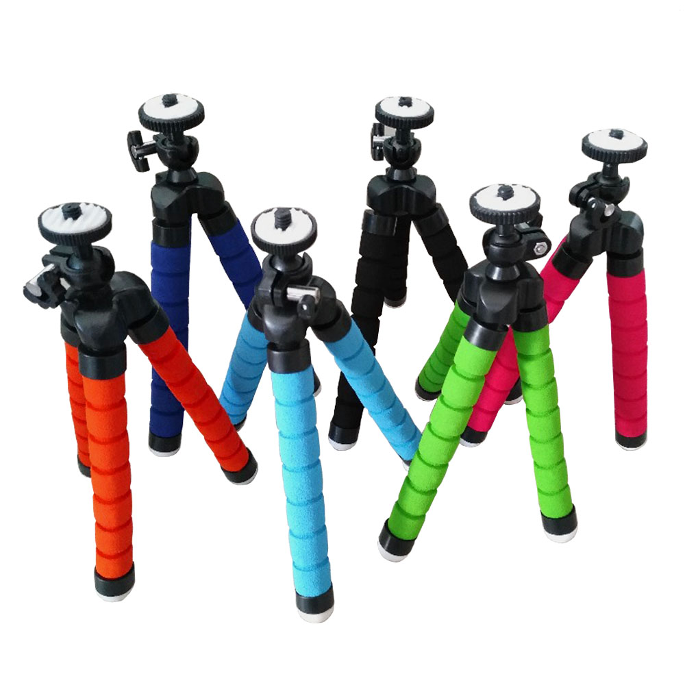 ANJIRUI Mini flexible portable sponge Octopus Tripod Stand Flexible for GoPro SLR DSLR DV Camera Small Camera phone Holder Stand