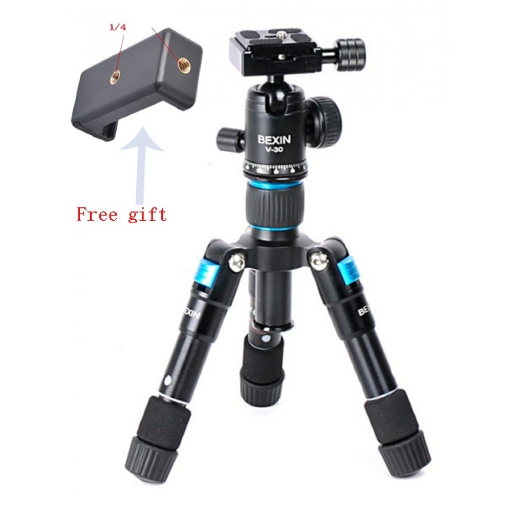 Professional Portable Travel Compact Aluminum Mini Tripod with Ball Head for DSLR Digital Camera Smart phone