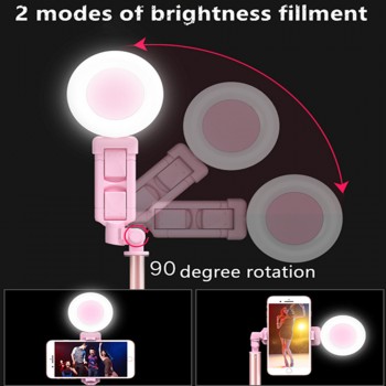 Tripod LED Selfie Stick 1.7m Extendable live Ring light Stand 4 in 1 With Monopod Phone Mount for iPhone X 8 Android SmartPhone