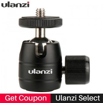 Ulanzi Aluminum Tripod Ball Head 1/4 screw Tripod Heads Small Tripod Ballhead Mount for iPhone Samsung Gopro 6 5 Tripod Camera