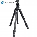GIZOMOS GP-26C4+GHA-35D  Camera Tripod Stable Folding Carbon Fiber Tripod Ball Head Kit For DSLR Digital Camera tripode para mov