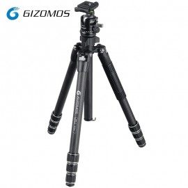 GIZOMOS GP-26C4+GHA-35D  Camera Tripod Stable Folding Carbon Fiber Tripod Ball Head Kit For DSLR Digital Camera tripode para mov