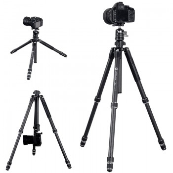 GIZOMOS GP-26C4+GHA-35D  Camera Tripod Stable Folding Carbon Fiber Tripod Ball Head Kit For DSLR Digital Camera tripode para mov