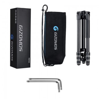 GIZOMOS GP-26C4+GHA-35D  Camera Tripod Stable Folding Carbon Fiber Tripod Ball Head Kit For DSLR Digital Camera tripode para mov