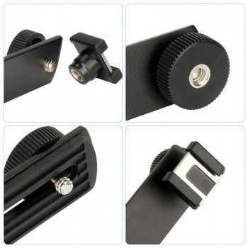 Ulanzi BOYA BY-C01 Metal Cold Shoe Plate Universal for iPhone Zhiyun Smooth 4/Smooth Q Gimbal LED Light BY-MM1 Microphone Flash