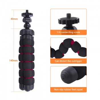 fosoto Mini Octopus Flexible Tripod Digital Camera Mobile Phone Portable Stand Gorillapod Type Monopod for Iphone X 7 8