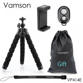 Vamson Mini Tripod for Phone Flexible Leg Gorillapod Octopus Tripod Mobile Phone camera for iphone for Xiaomi for Samsung VP414E
