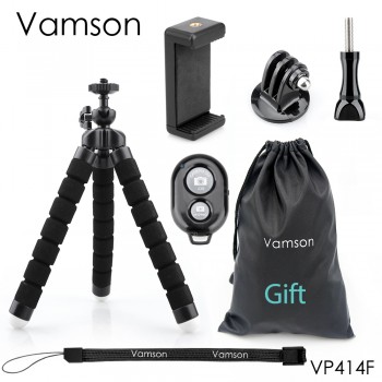 Vamson Mini Tripod for Phone Flexible Leg Gorillapod Octopus Tripod Mobile Phone camera for iphone for Xiaomi for Samsung VP414E