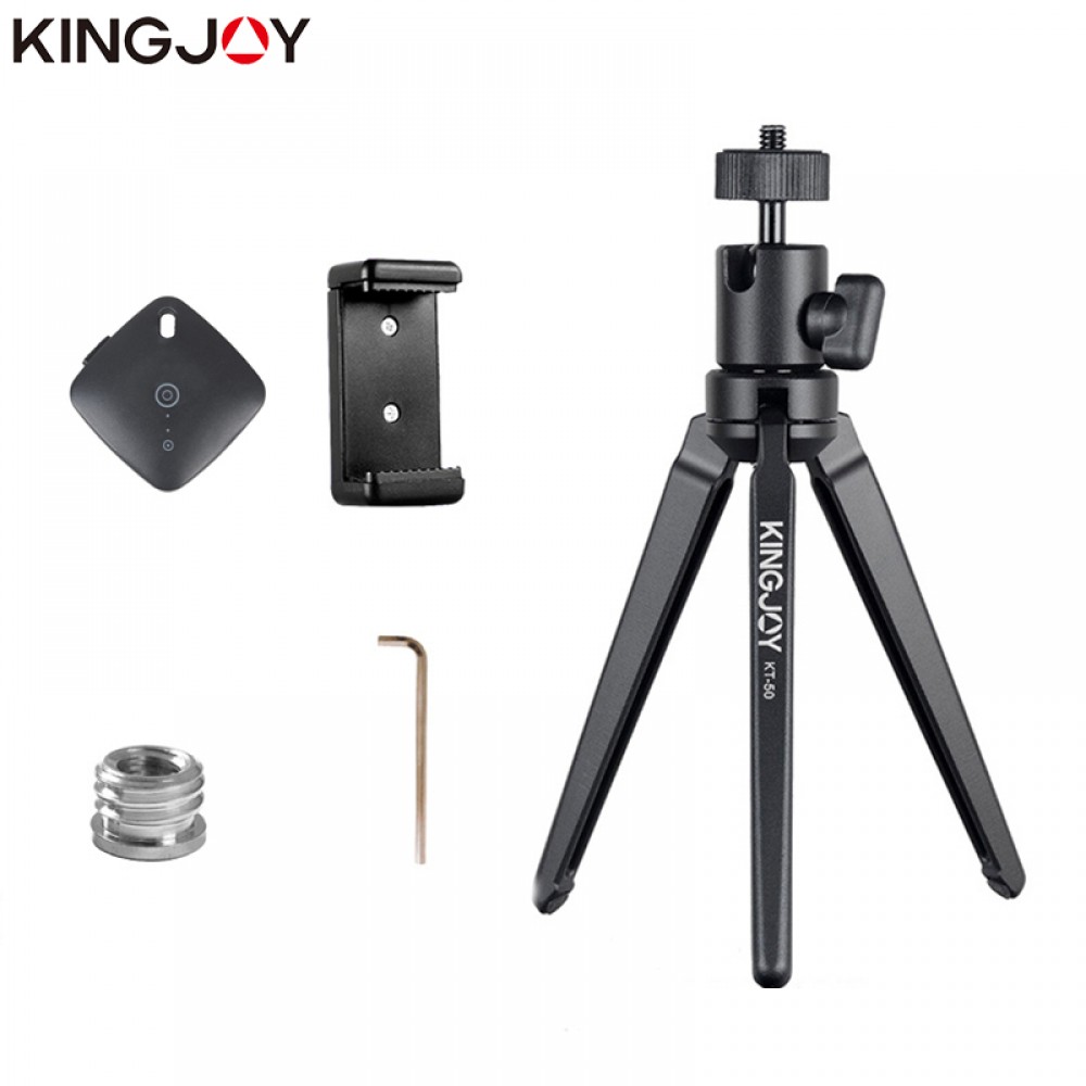 KINGJOY Officia KT-30/50 Mini Tripod For Phone Aluminum Stand All Camera Video Holder phone tripod Mobile Flexible Digital DSLR