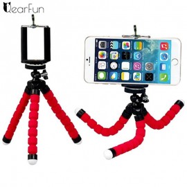 Mini Portable Flexible Sponge Octopus Tripod Bracket Stand Mount Monopod + Phone Holder For Gopro Camera DSLR Mount