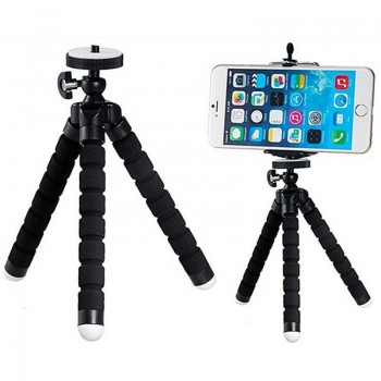 Mini Portable Flexible Sponge Octopus Tripod Bracket Stand Mount Monopod + Phone Holder For Gopro Camera DSLR Mount