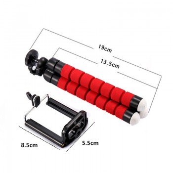 Mini Portable Flexible Sponge Octopus Tripod Bracket Stand Mount Monopod + Phone Holder For Gopro Camera DSLR Mount