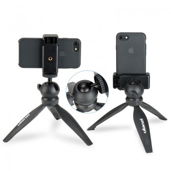 Ulanzi Mini Tripod for Phone,Travel Tripod with Detachable Ballhead for iPhone Samsung Canon Nikon GoPro 6 Smooth Q Smooth 4 DJI