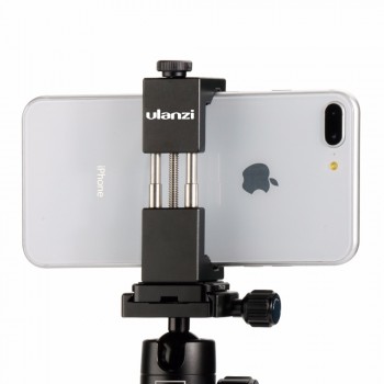 ulanz Smartphone Tripod Mount - Ulanzi IRON MAN Aluminum Metal Universal Smart Phone Tripod Adapter Holder Clip for iPhone 8