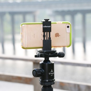 ulanz Smartphone Tripod Mount - Ulanzi IRON MAN Aluminum Metal Universal Smart Phone Tripod Adapter Holder Clip for iPhone 8