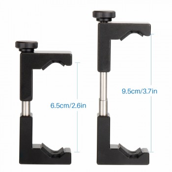ulanz Smartphone Tripod Mount - Ulanzi IRON MAN Aluminum Metal Universal Smart Phone Tripod Adapter Holder Clip for iPhone 8