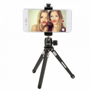 ulanz Smartphone Tripod Mount - Ulanzi IRON MAN Aluminum Metal Universal Smart Phone Tripod Adapter Holder Clip for iPhone 8
