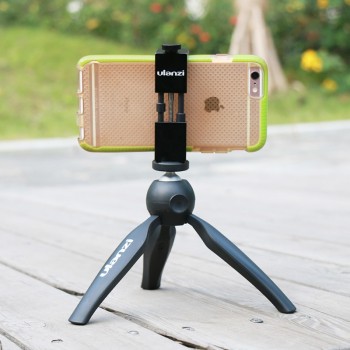 ulanz Smartphone Tripod Mount - Ulanzi IRON MAN Aluminum Metal Universal Smart Phone Tripod Adapter Holder Clip for iPhone 8