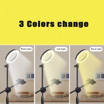 Adjustable Photography Mobile phone high angle shot bracket With Boom Arm Bluetooth Ring Light Tripod For Photo/Video Shooting
