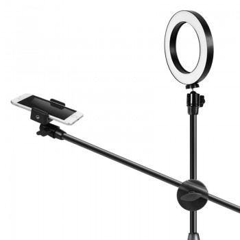 Adjustable Photography Mobile phone high angle shot bracket With Boom Arm Bluetooth Ring Light Tripod For Photo/Video Shooting