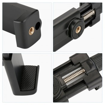 Ulanzi Universal Cell Phone Tripod Mount Clipper Vertical Bracket Holder 360 Degree Adjustable for iPhone Live Stream Broadcast