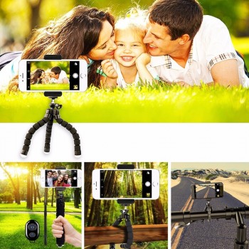 Tripod Selfie Stick Bluetooth Remote Shutter + Tripod Mini Flexible Tripod for Gopro Hero 3 4 4k for xiaomi for iPhone 8 6 7 x