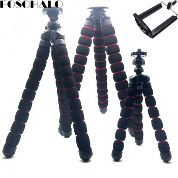 FOSOHALO 1pcs S/M/L Sponge Octopus Tripod for Nikon/Canon/Yi/for Gopro DSLR Camera Selfie Stick Clip/Remote Control for Phone