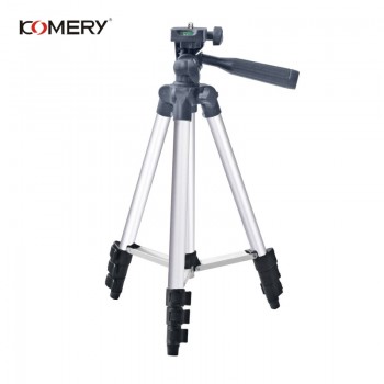KOMERY Tripod Holder Portable Professional Camera Tripod Aluminum Tripod for phone 1/4 Screw 360 Degree tripode para camara
