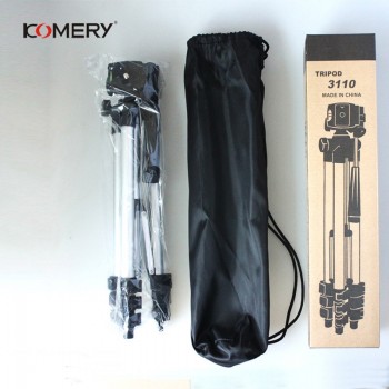 KOMERY Tripod Holder Portable Professional Camera Tripod Aluminum Tripod for phone 1/4 Screw 360 Degree tripode para camara