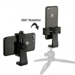 Universal Tripod Mount Adapter Cell Phone Clipper Holder Vertical 360 Rotation Tripod Stand for iPhone X 8 plus Samsung